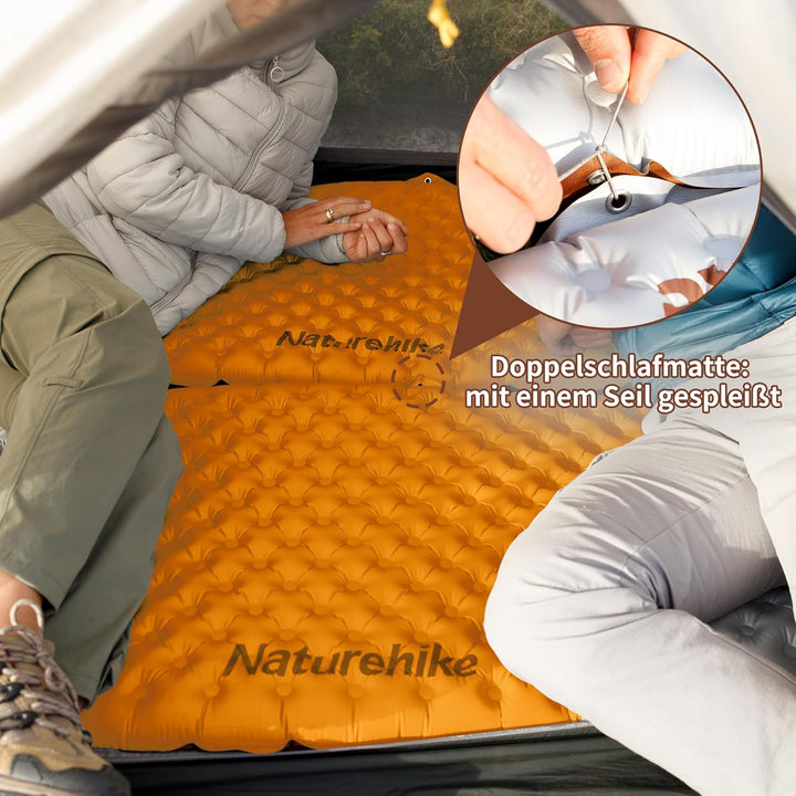 Naturehike Camping Isomatte Ultraleicht 5,8 R-Wert, 8 cm Dicke Aufblasbare Isomatte 4 Jahreszeiten L