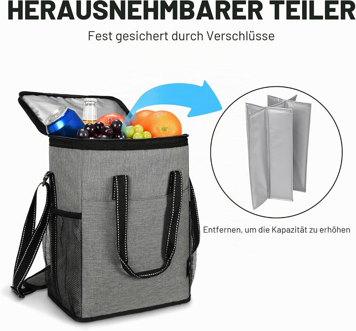 Kato Tirrinia Kühltasche Klein- Flaschenträger für Wein & Bier, gepolsterte weinkühltasche mit isoli