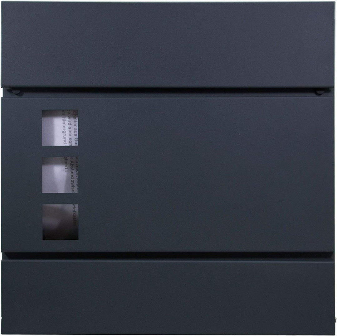 Briefkasten Wandbriefkasten inkl. Zeitungsfach - wetterfest Dank Pulverbeschichtung - Schöne Optik -