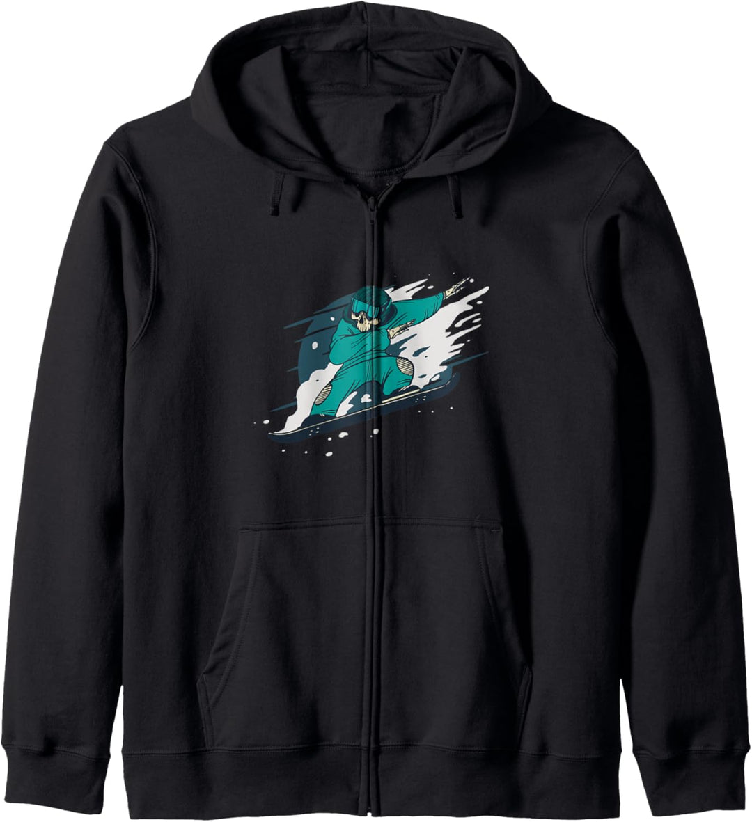 Snowboarden Design mit Skelett Sowboarder Kapuzenjacke