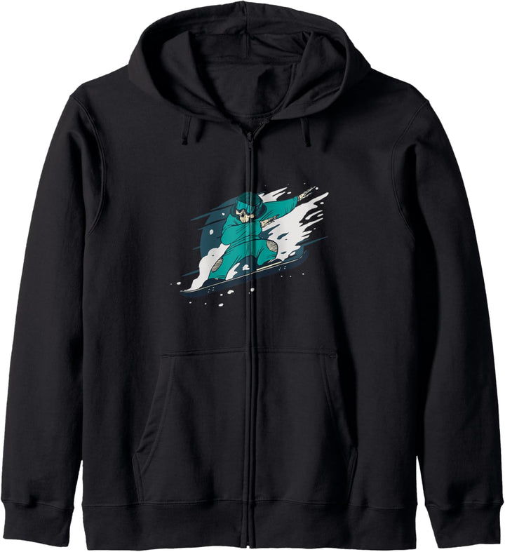Snowboarden Design mit Skelett Sowboarder Kapuzenjacke