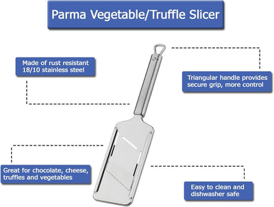 Küchenprofi 1210292800, graters, Trüffelhobel Serie Parma, Silber Gemüse-/Trüffelschneider, Gemüse-/