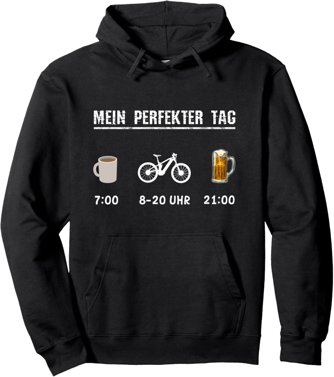 E-Bike Sprüche Motiv Lustig Mountainbike Pedelec Bier Humor Pullover Hoodie