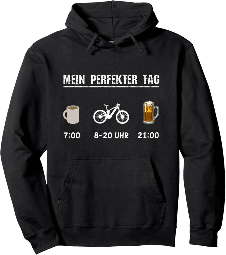 E-Bike Sprüche Motiv Lustig Mountainbike Pedelec Bier Humor Pullover Hoodie