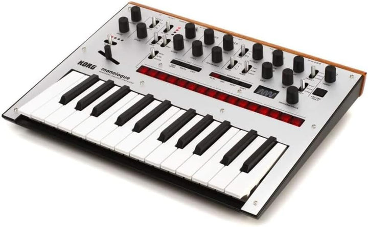 Korg Monolog monophoner Analogsynthesizer mit Voreinstellungen silber, Silber