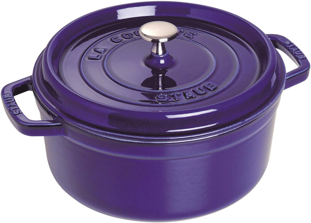 STAUB Gusseisen Bräter/Cocotte, Rund 24 cm, 3,8 L, Aromaregen Funktion, Für alle Herdarten geeignet,