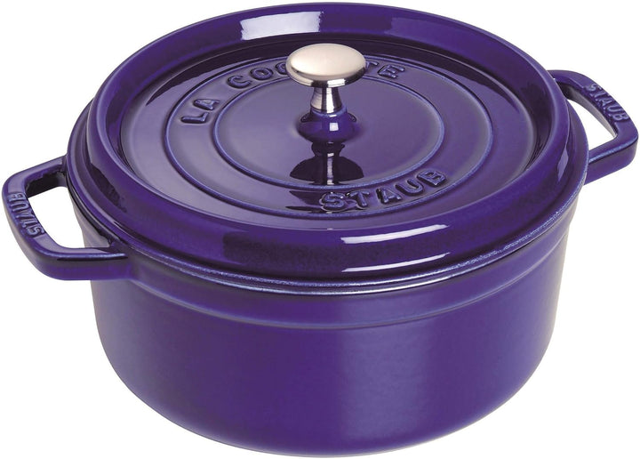 STAUB Gusseisen Bräter/Cocotte, Rund 24 cm, 3,8 L, Aromaregen Funktion, Für alle Herdarten geeignet,