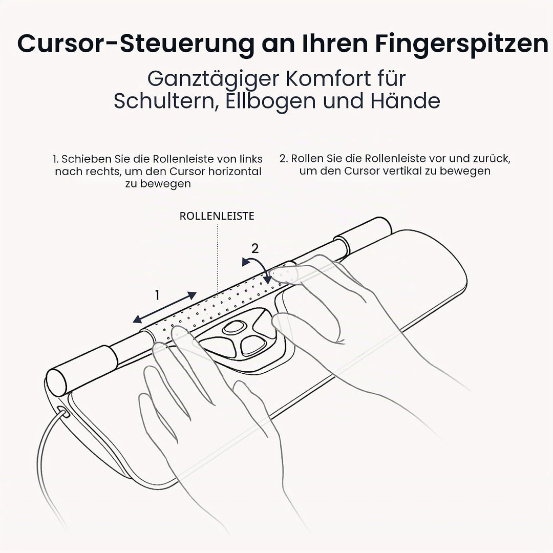 Contour RollerMouse Red Ergonomische Maus erweiterter Handgelenkstütze Memory Schaum, Ideal für RSI
