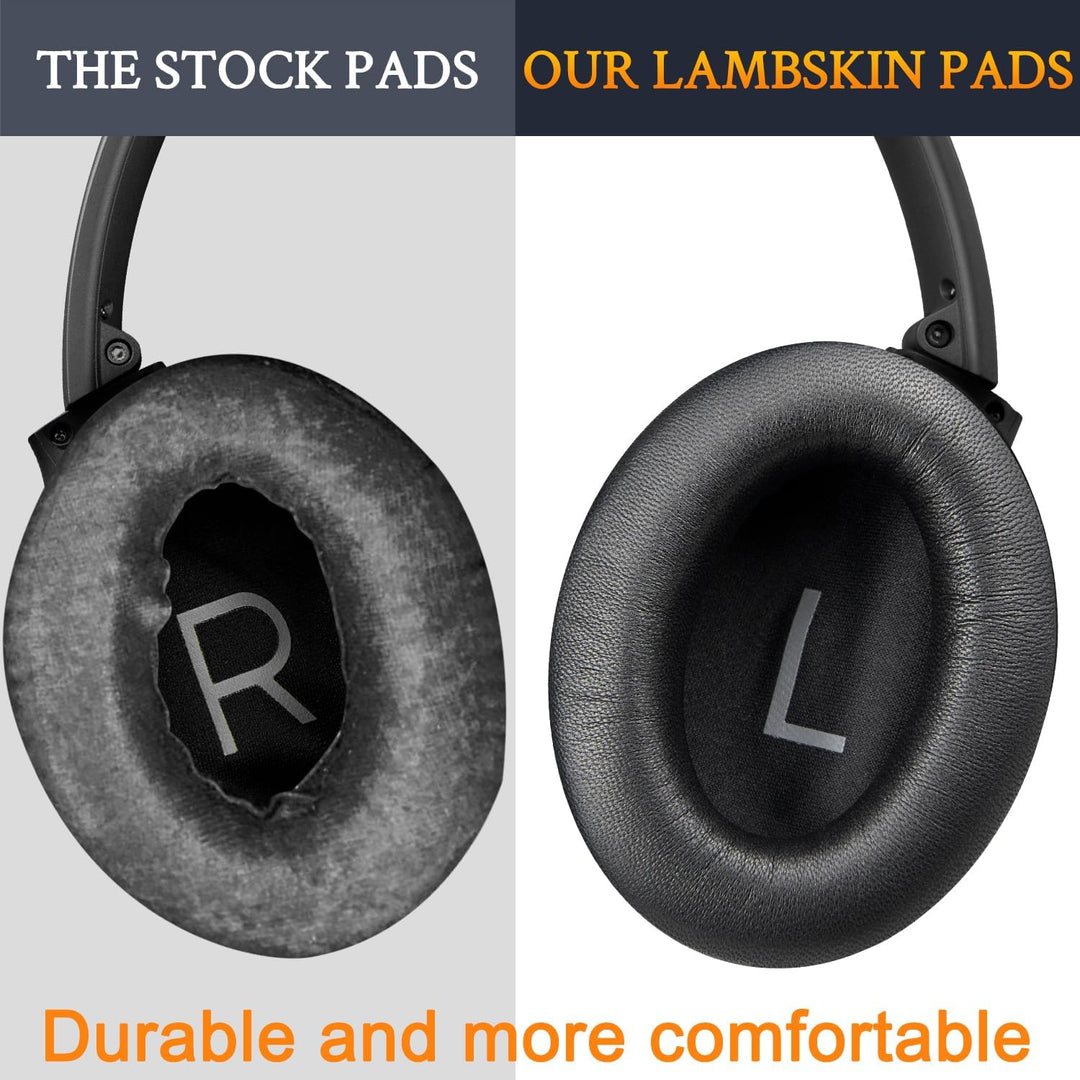 SOULWIT Lammfell Ersatzpolster Ersatz Ohrpolster für Bose QuietComfort 45 (QC45)/QuietComfort SE (QC