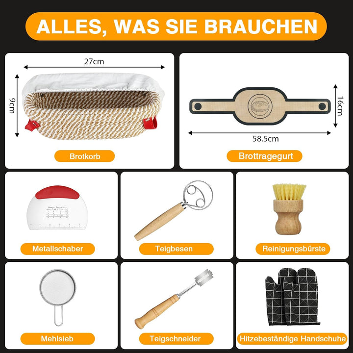 Brotbackform mit Deckel, Gusseisen Topf Brot Backen, 2-in-1 Brotbacktopf für selbstgebackenes Sandwi