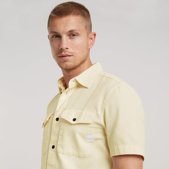 G-STAR RAW Herren Marine Slim Hemd Shirt XS Beige (Ecru Gd D19751-d454-c487), XS Beige (Ecru Gd D197