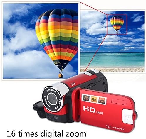 Topiky HD Digital Video Camera Camcorder,Tragbarer Vlogging Kamera Recorder 1080P 16MP 2,7 Zoll 270