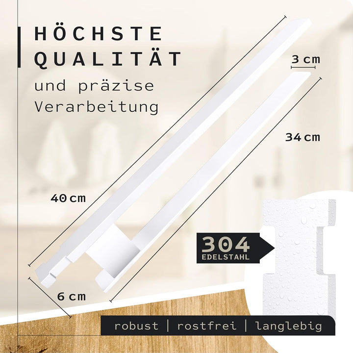 KRONWELL® Handtuchhalter ohne Bohren - Selbstklebende Handtuchhalter für Bad &amp; Küche - Handtuchstang