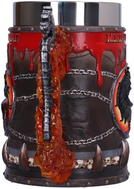 Nemesis Now Offizielles Lizenzprodukt Mortal Kombat Bierkrug, rot, 15,5 cm, Kunstharz