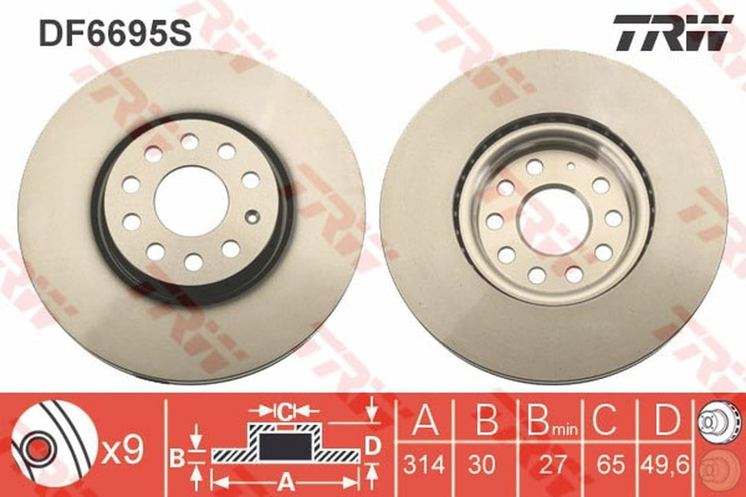TRW df6695s Bremsscheibe
