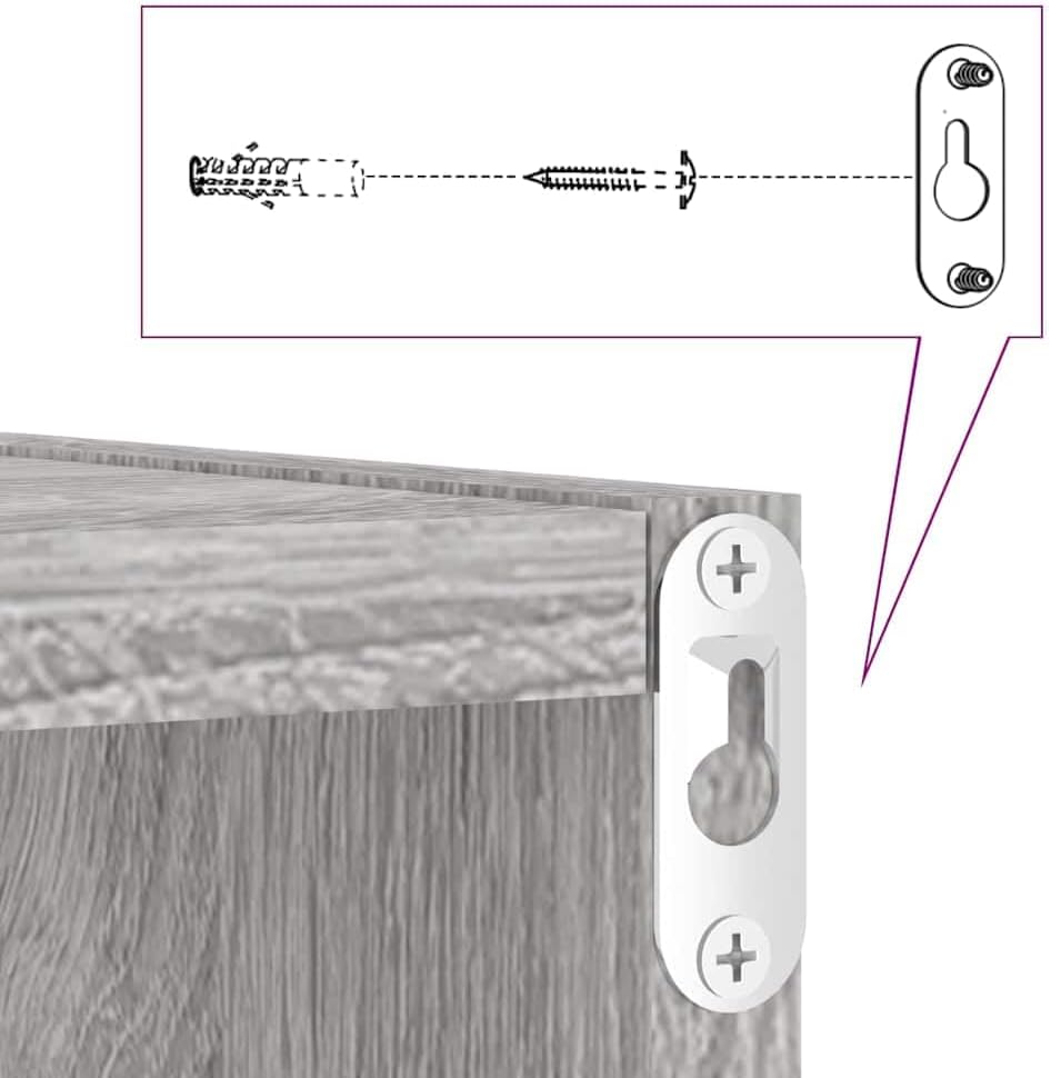 vidaXL Wandregale Wandhalterung 4 STK. Graues Sonoma 26 x 15 x 26 cm | Macht jeden Raum schicker mit