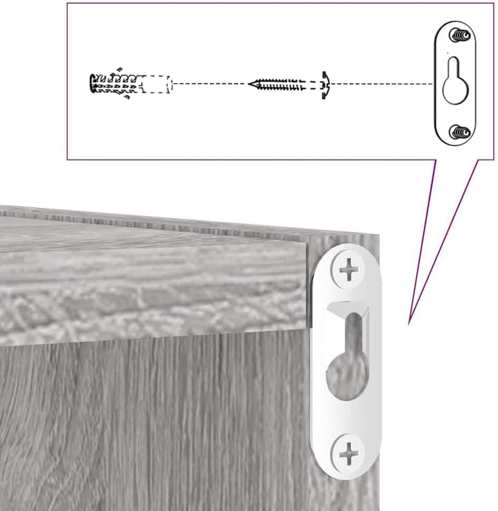 vidaXL Wandregale Wandhalterung 4 STK. Graues Sonoma 26 x 15 x 26 cm | Macht jeden Raum schicker mit