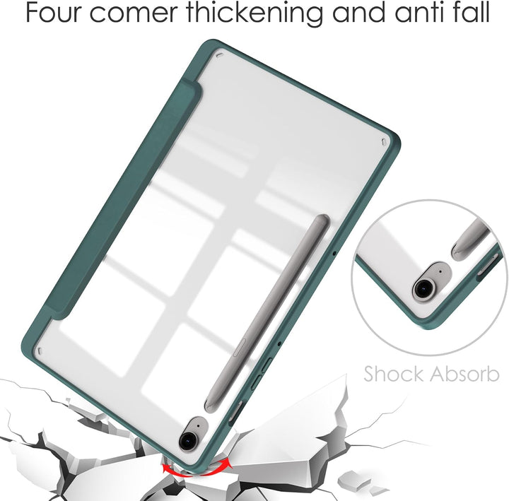 Hülle für Samsung Galaxy Tab S9 FE Cover,Premium Silicone Ultra Schlank leichte Schutzhülle,Dreifach