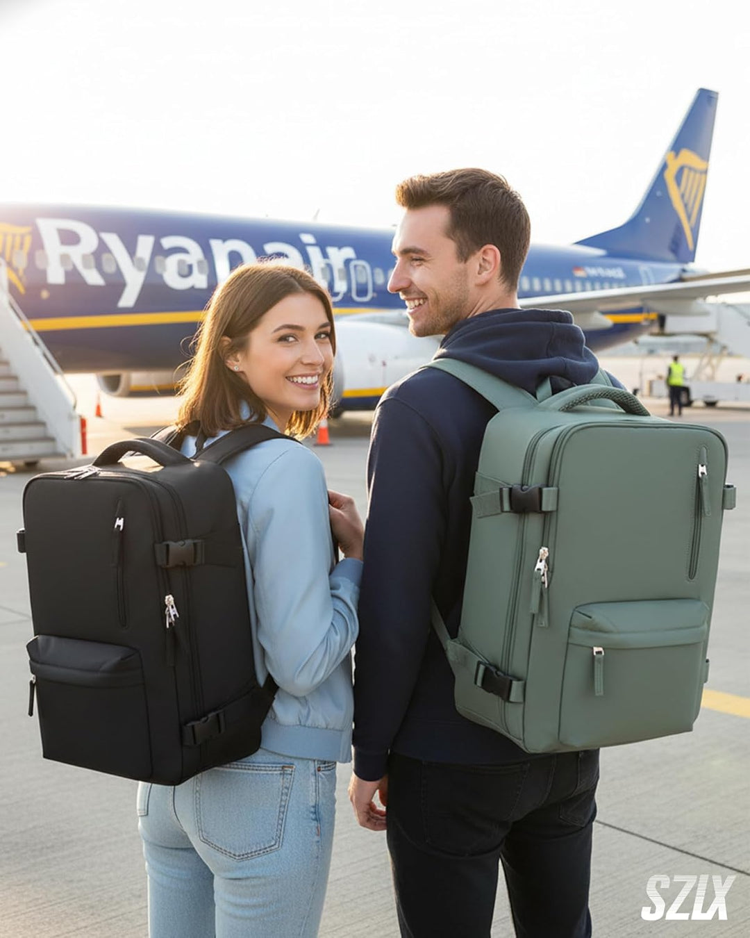 SZLX Vakuum Rucksack mit pumpe Ryanair Handgepäck 40x30x20 Damen Wizzair Handgepäck 40x30x20 Vakuum