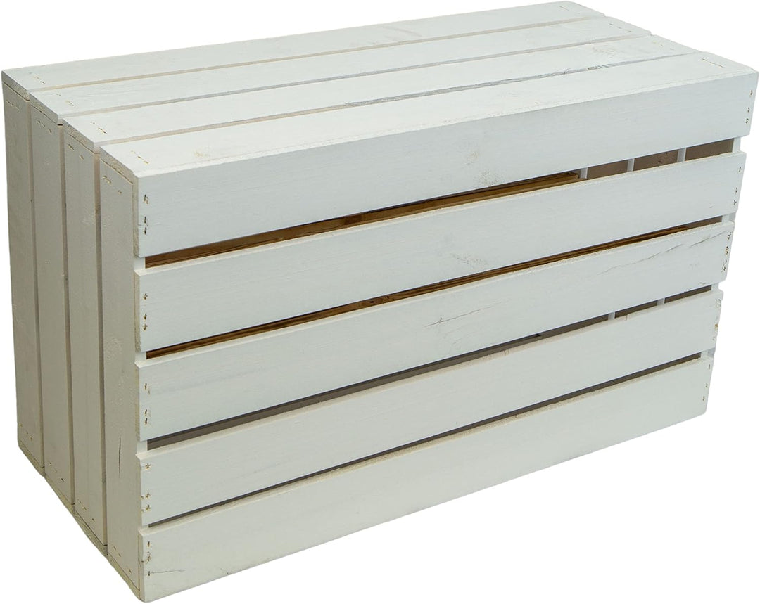 Kistenkolli Altes Land 2er set grosse Obstkiste TOSCA geflammt mit langem Zwischenbrett ca 68x40x30c
