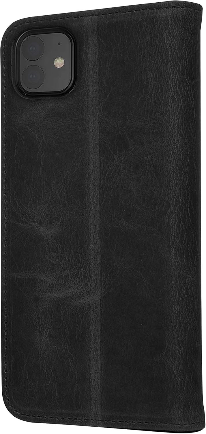 Porter Riley - Lederhülle für iPhone 12 Mini (5.4"). Premium Echtleder Standhülle/Cover/Brieftasche