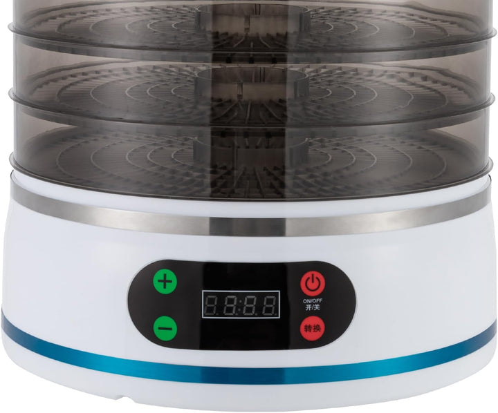 Dörrautomat 5 Etagen, 350W, 35-70°C Temperaturregelung &amp; 1-72h Timer, Berührungstasten, 40-50dB Leis