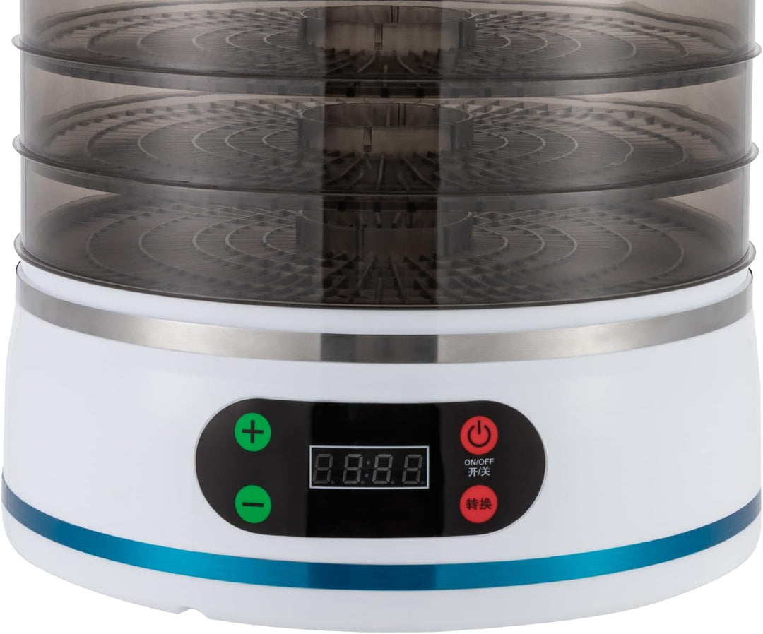 Dörrautomat Edelstahl Lebensmittel Dehydrator mit 5 Einlegefächer, 35-70°C Lebensmitteltrockner, 72H
