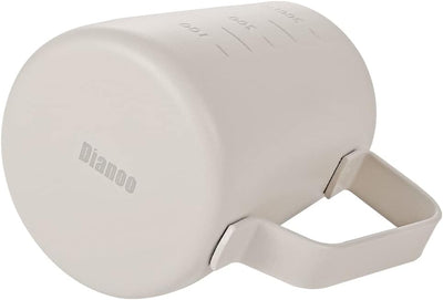 Dianoo Espresso Dampfkrug 350 ml, Milchaufschäumkännchen, Edelstahl, Kaffeemilch, Aufschäumbecher, K