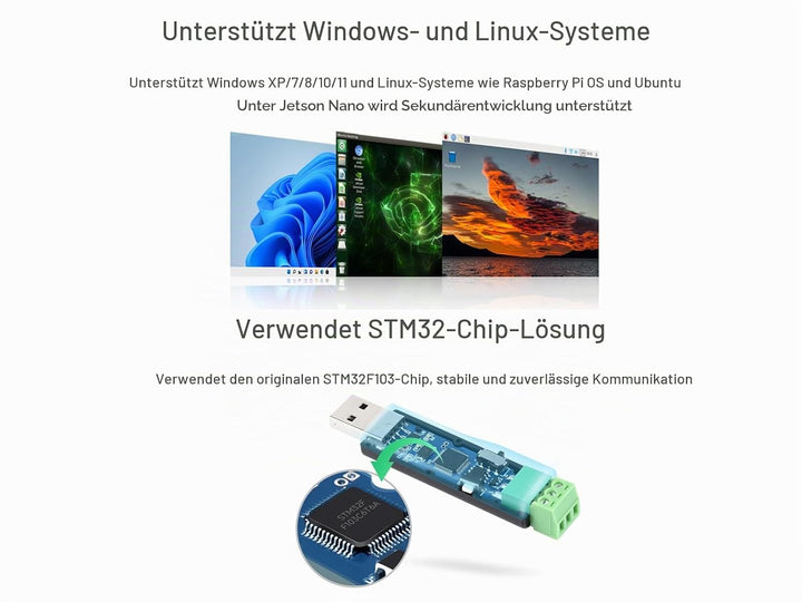 USB zu CAN Adapter Analysator CAN Bus Konverter Basierend auf STM32 Chip, Unterstützt Windows 11/10/