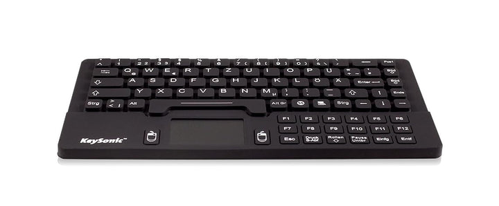 KeySonic KSK-5031IN (DE) Wasser-/Staubdichte Mini-Tastatur (USB-kabelgebunden) aus Silikon mit Touch