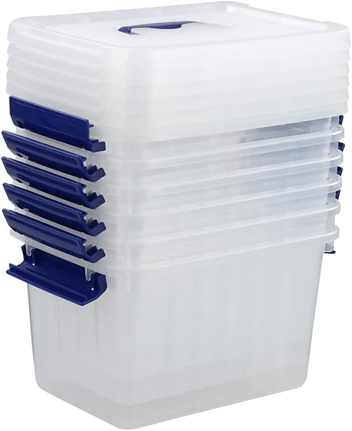 Farmoon 6 L Aufbewahrungsbox Mit Deckel, 6 Stück, Transparent, 6 L