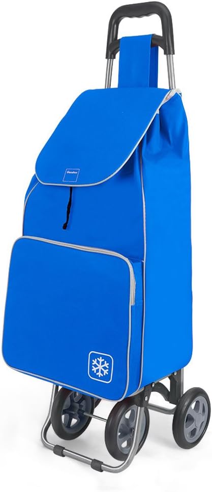 METALTEX CARRO COMPRA 4R. Bolsa FRIGO 'Aloe' Azul, Detailed in The Description, blau, 120x60x6 cm, B