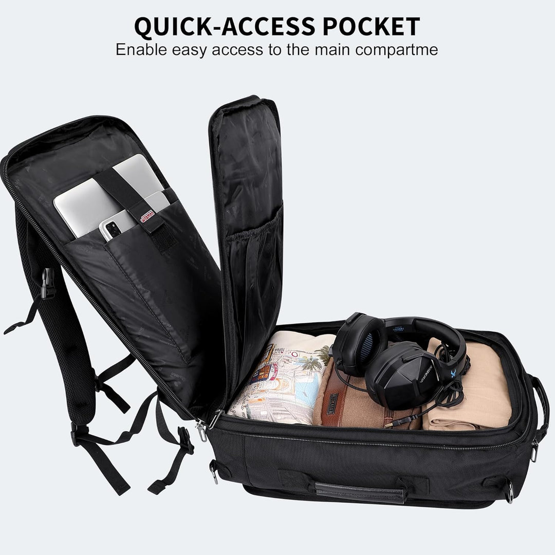 WITZMAN Reiserucksack Nylon Herren Damen Reisetasche Gross TSA Freundlich Handgepäck Rucksack(B686 S