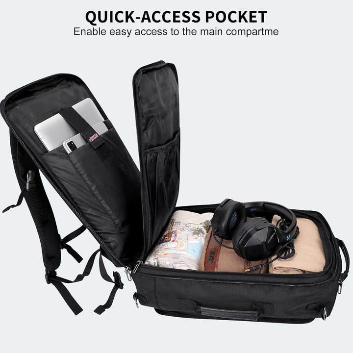WITZMAN Reiserucksack Nylon Herren Damen Reisetasche Gross TSA Freundlich Handgepäck Rucksack(B686 S