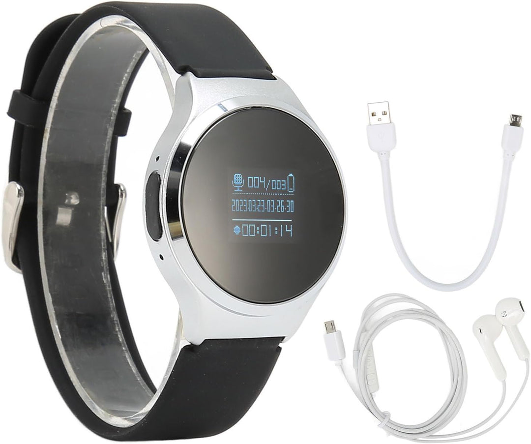 Smartwatch-Sprachrekorder, Audio-Voice-Armband-Aufnahmegerät mit MP3-Player, Passwort, HD-Rauschunte