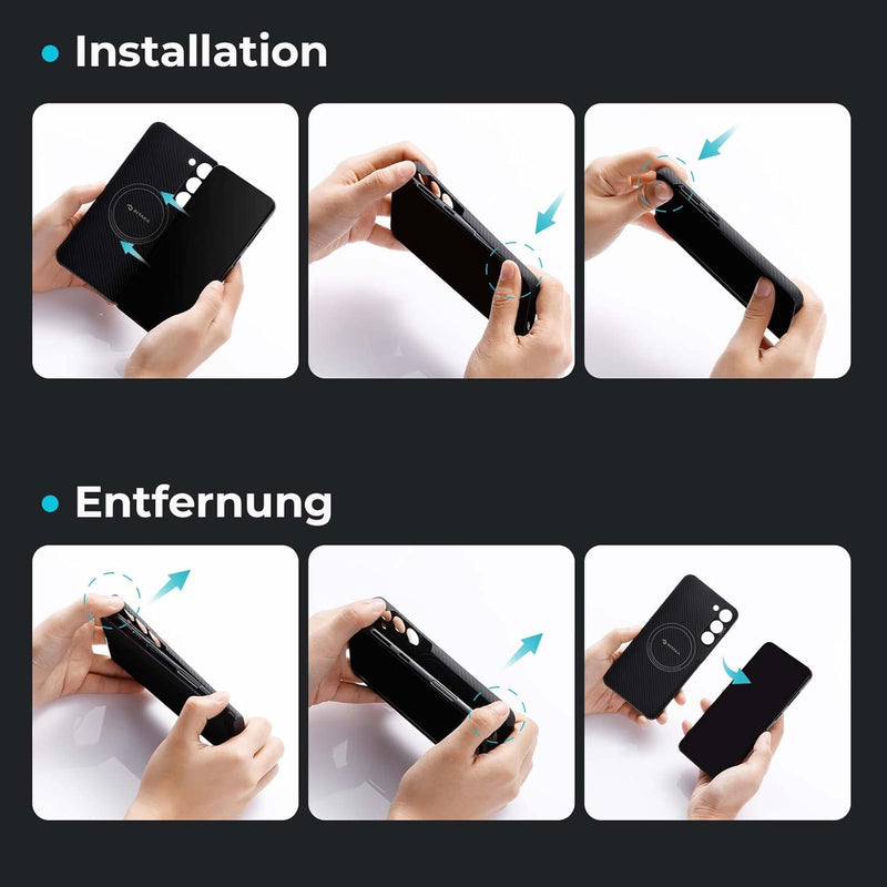 pitaka Magnetische Hülle für Samsung Galaxy S23 Plus Ultradünne Handyhülle aus Aramidfaser Langlebig