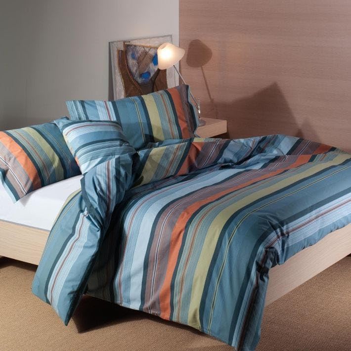Caleffi Miller Bettwäsche-Set, Baumwolle, Hellblau, Doppelbett, 40058