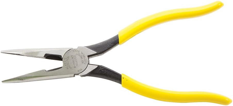 KLEIN TOOLS Isolierte Spitzzange mit Seitenschneider 214 mm, Seitenschneider