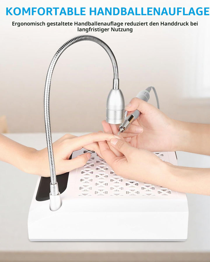 4 In 1 Nagelfräser Professionell, Nagelfräser für Gelnägel, Nagelstaubsauger mit Led, Nagel Armaufla