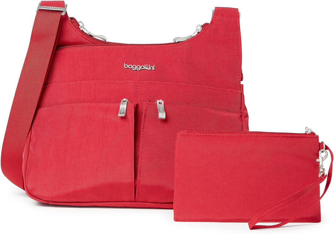 Baggallini Damen Cross-Over-Umhängetasche Apfel, Apfel