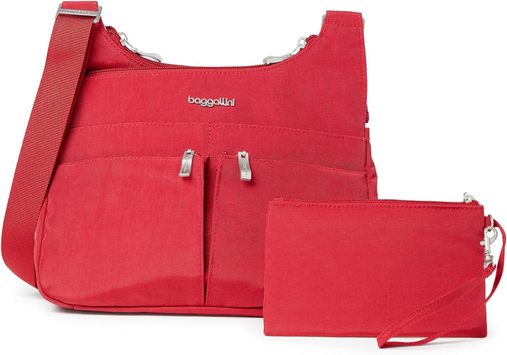 Baggallini Damen Cross-Over-Umhängetasche Apfel, Apfel
