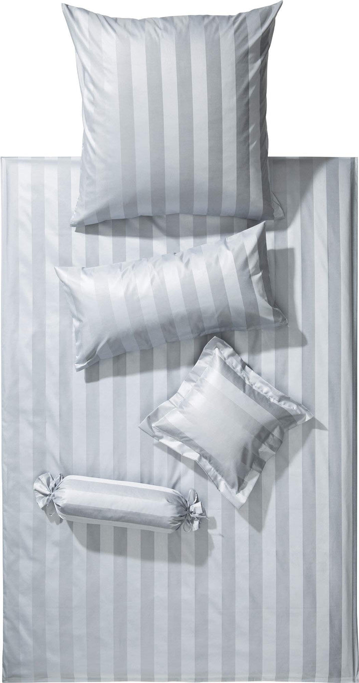 Curt Bauer Damast Bettwäsche Como perlgrau 1 Bettbezug 135 x 200 cm + 1 Kissenbezug 80 x 80 cm 1 Bet