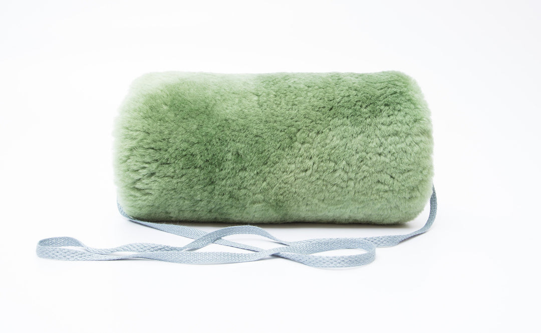 Reissner Lammfelle Engel warmer Lammfell Muff Handwärmer für Damen und Herren Grün, Grün