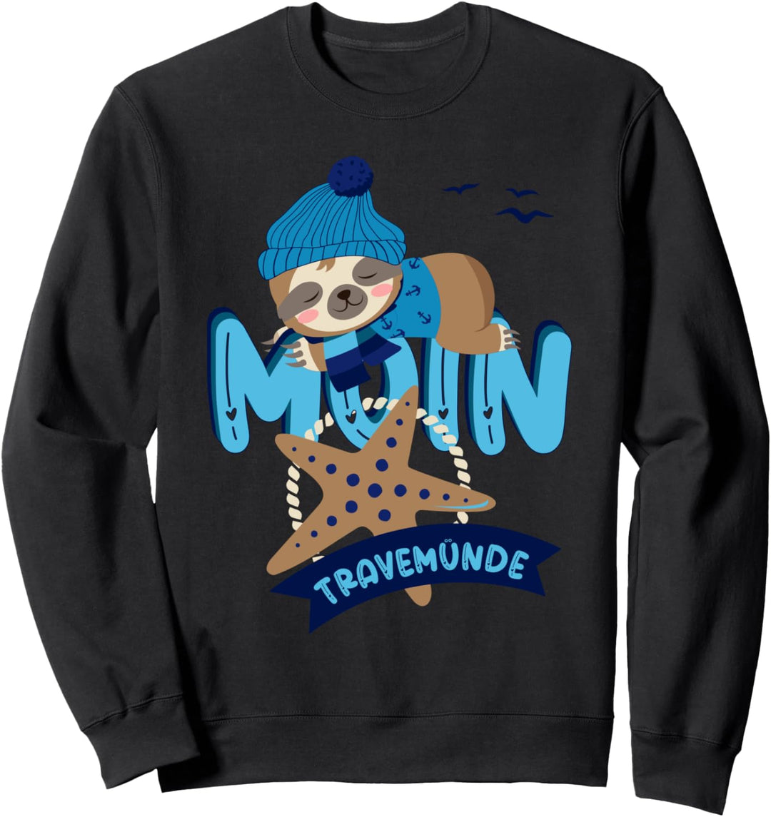 Travemünde Faultier Moin Ostseeküste Meer Strand chillen Sweatshirt