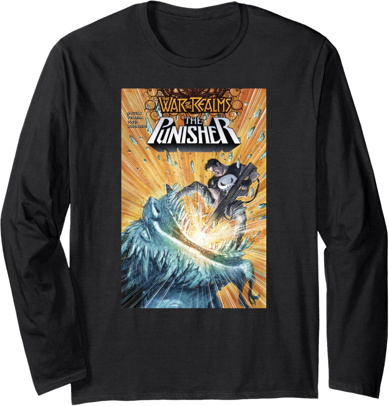 Marvel War Of The Realms The Punisher Comic Cover Langarmshirt