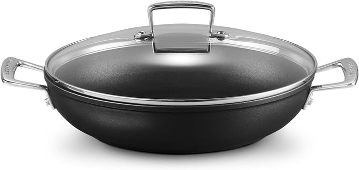Le Creuset Aluminium-Antihaft Profipfanne mit Deckel, Ø 28 cm, Für alle Herdarten inkl. Induktion ge