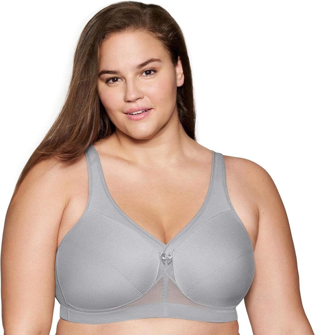 Glamorise Women's 1005 Full Coverage Bra 85C Grau, 85C Grau