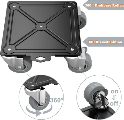 UISEBRT Möbel Transportrollen Set 8 Stück Transportrollen Schwerlast Möbeltransportrollen mit PP-Räd