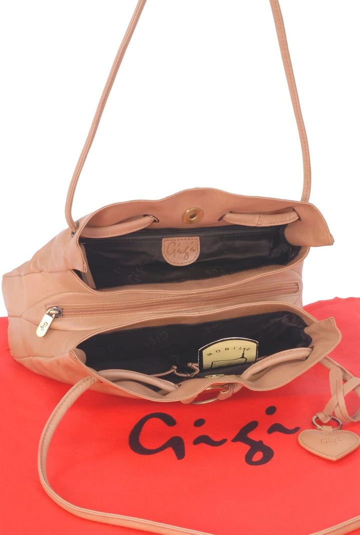 Gigi - Leder - Damenhandtasche/Schultertasche - OTHELLO 4323" Honig, Honig