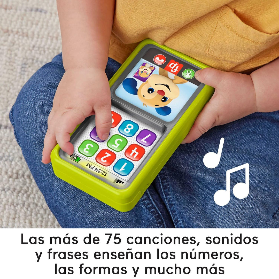 Fisher-Price Lernspass 2-in-1 Smartphone - Spielzeugtelefon mit Lichtern und 75+ Liedern, Version: E